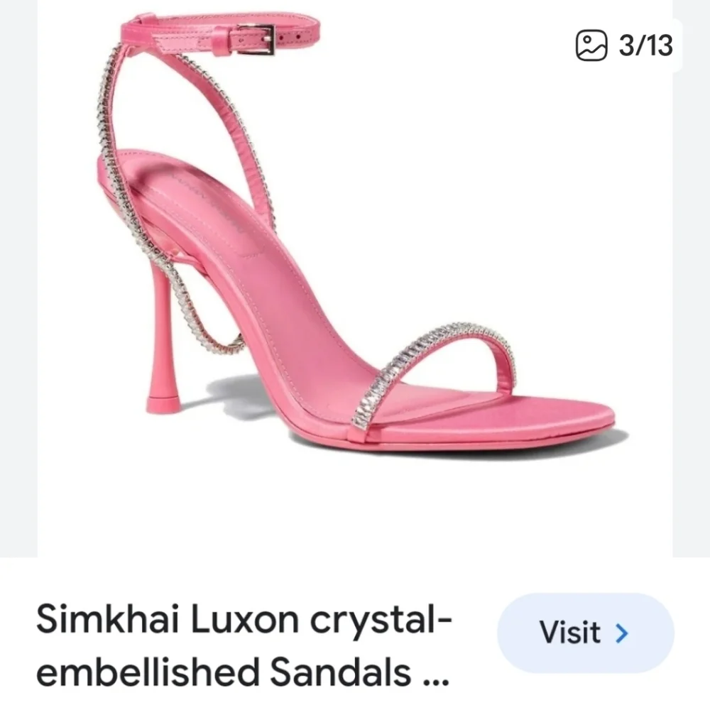 Jonathan Simkhai Luxon Crystal Pink Strappy‎ Heels